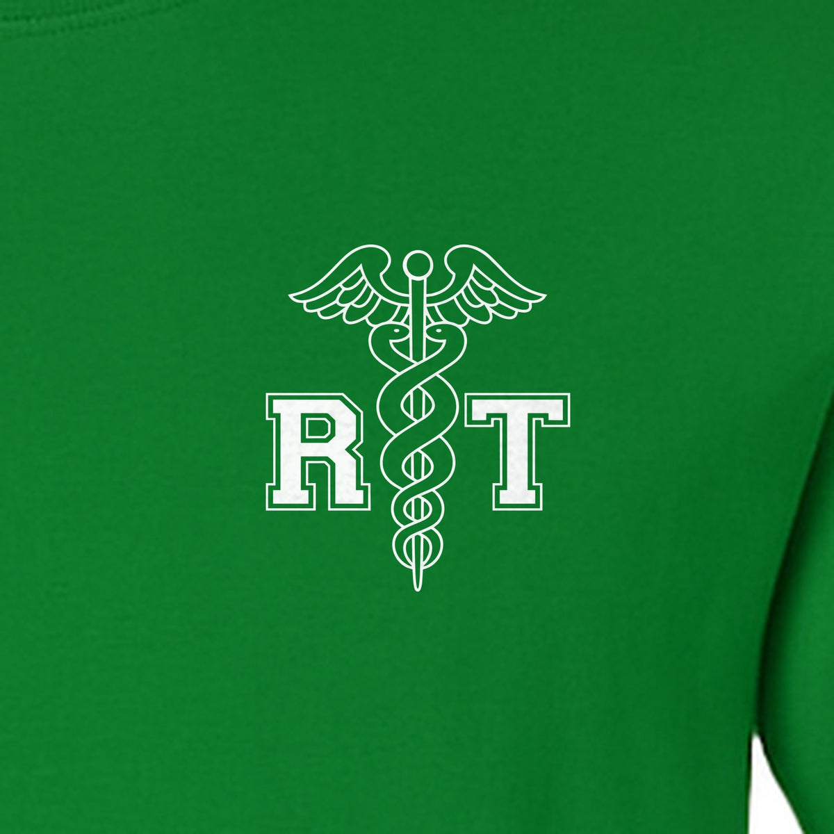 Respiratory Therapist T-Shirt, RT Caduceus Pocket Design for Pulmonology Professionals