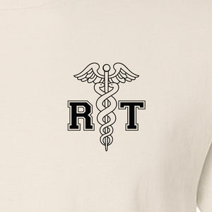 Respiratory Therapist T-Shirt, RT Caduceus Pocket Design for Pulmonology Professionals