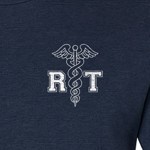 Respiratory Therapist T-Shirt, RT Caduceus Pocket Design for Pulmonology Professionals