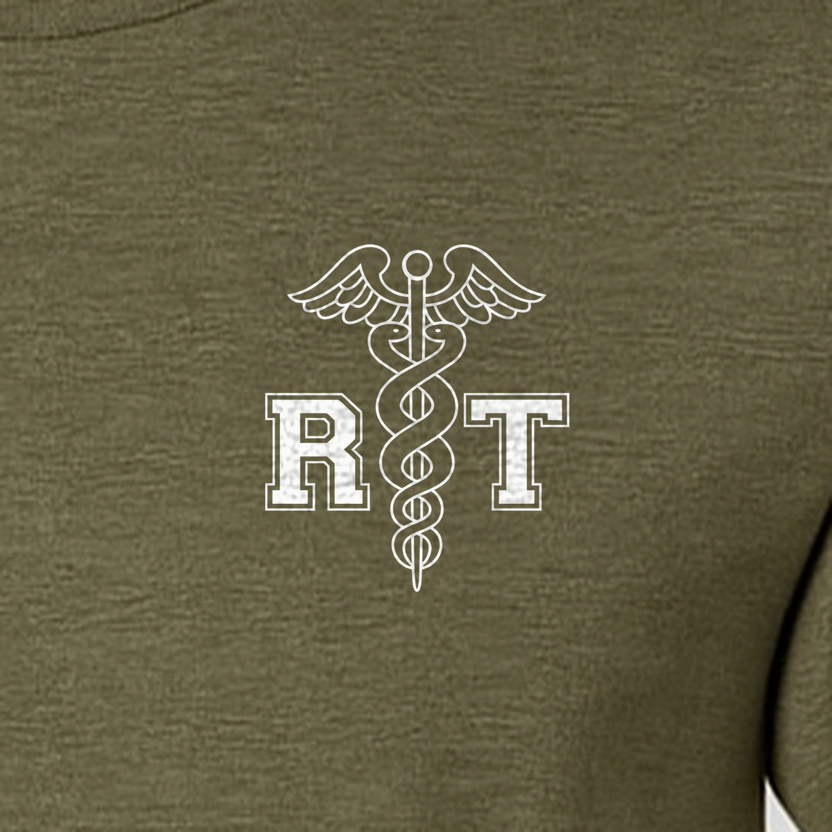 Respiratory Therapist T-Shirt, RT Caduceus Pocket Design for Pulmonology Professionals