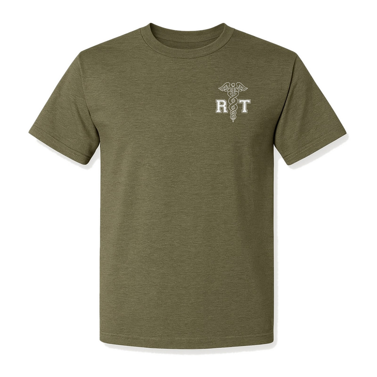 Respiratory Therapist T-Shirt, RT Caduceus Pocket Design for Pulmonology Professionals
