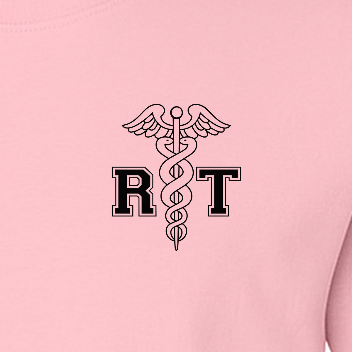 Respiratory Therapist T-Shirt, RT Caduceus Pocket Design for Pulmonology Professionals
