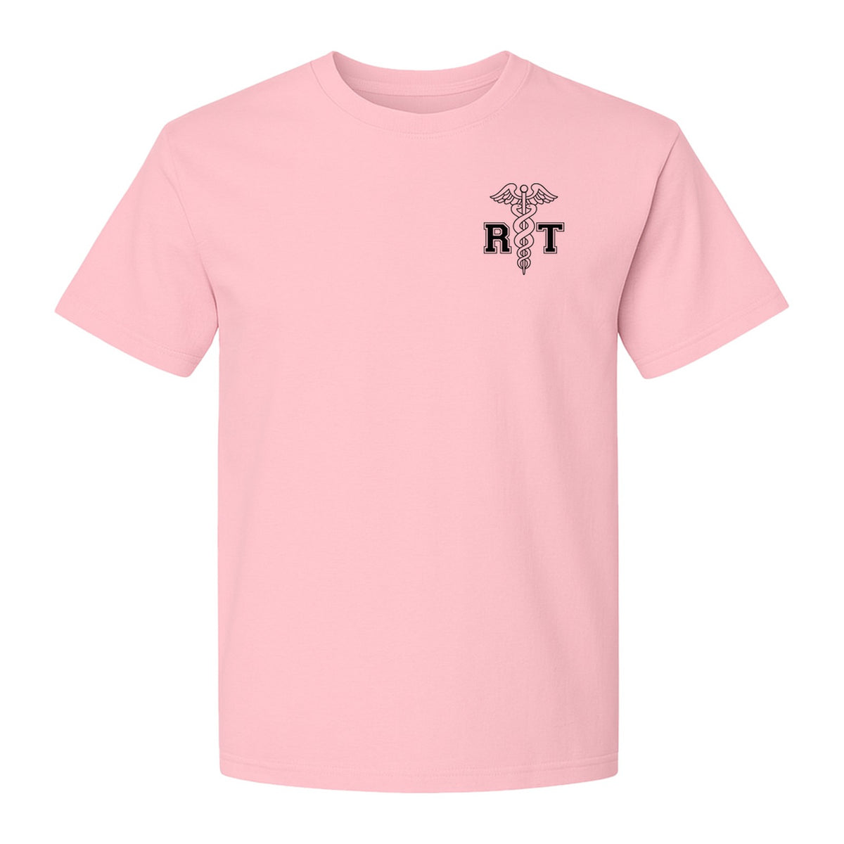 Respiratory Therapist T-Shirt, RT Caduceus Pocket Design for Pulmonology Professionals