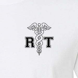 Respiratory Therapist T-Shirt, RT Caduceus Pocket Design for Pulmonology Professionals
