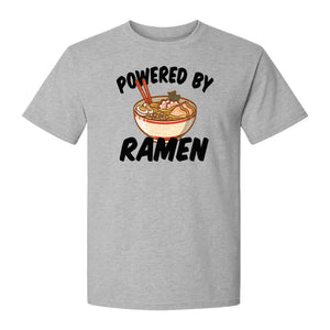 Ramen T-Shirt, Powered By Noodle Bowl Graphic for Foodies and Japanese Cuisine Lovers