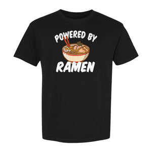 Ramen T-Shirt, Powered By Noodle Bowl Graphic for Foodies and Japanese Cuisine Lovers
