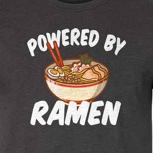 Ramen T-Shirt, Powered By Noodle Bowl Graphic for Foodies and Japanese Cuisine Lovers