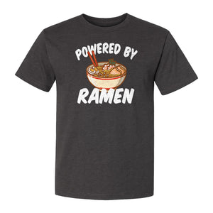Ramen T-Shirt, Powered By Noodle Bowl Graphic for Foodies and Japanese Cuisine Lovers