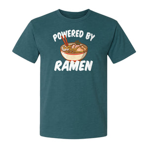 Ramen T-Shirt, Powered By Noodle Bowl Graphic for Foodies and Japanese Cuisine Lovers