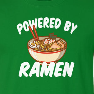 Ramen T-Shirt, Powered By Noodle Bowl Graphic for Foodies and Japanese Cuisine Lovers