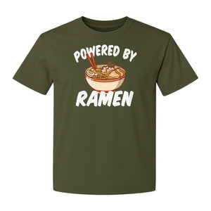 Ramen T-Shirt, Powered By Noodle Bowl Graphic for Foodies and Japanese Cuisine Lovers