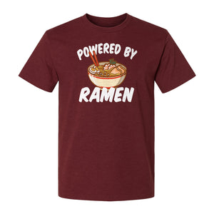 Ramen T-Shirt, Powered By Noodle Bowl Graphic for Foodies and Japanese Cuisine Lovers