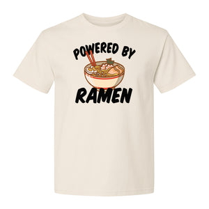 Ramen T-Shirt, Powered By Noodle Bowl Graphic for Foodies and Japanese Cuisine Lovers