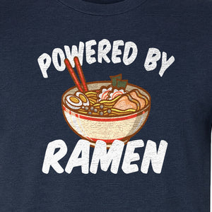 Ramen T-Shirt, Powered By Noodle Bowl Graphic for Foodies and Japanese Cuisine Lovers