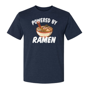 Ramen T-Shirt, Powered By Noodle Bowl Graphic for Foodies and Japanese Cuisine Lovers