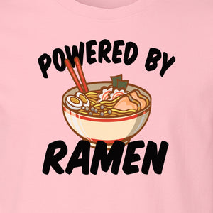 Ramen T-Shirt, Powered By Noodle Bowl Graphic for Foodies and Japanese Cuisine Lovers