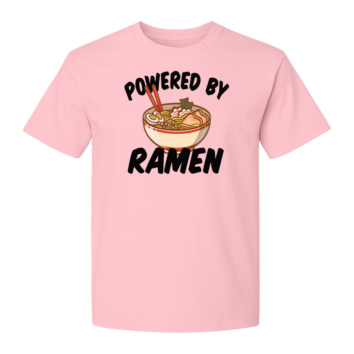 Ramen T-Shirt, Powered By Noodle Bowl Graphic for Foodies and Japanese Cuisine Lovers