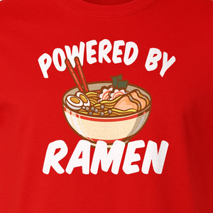 Ramen T-Shirt, Powered By Noodle Bowl Graphic for Foodies and Japanese Cuisine Lovers