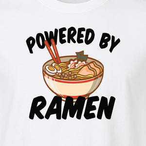 Ramen T-Shirt, Powered By Noodle Bowl Graphic for Foodies and Japanese Cuisine Lovers