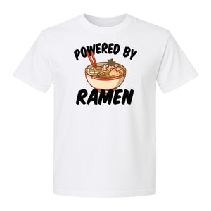 Ramen T-Shirt, Powered By Noodle Bowl Graphic for Foodies and Japanese Cuisine Lovers