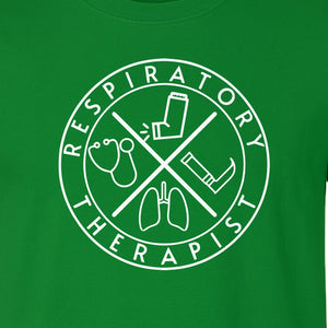 Respiratory Therapist T-Shirt, Stethoscope and Lungs Graphic for Pulmonology Professionals