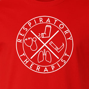Respiratory Therapist T-Shirt, Stethoscope and Lungs Graphic for Pulmonology Professionals