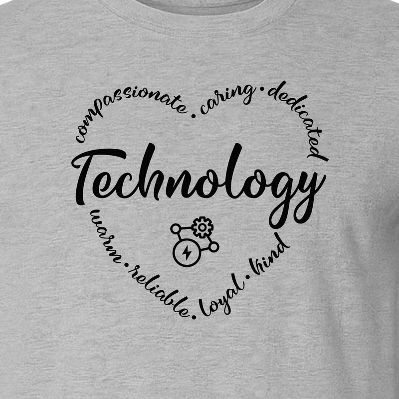 Technology Teacher T-Shirt, Compassionate Caring Dedicated STEM Educator Design for Back to School
