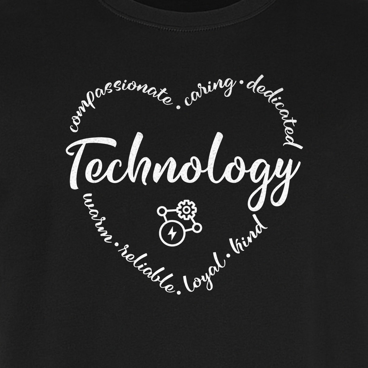 Technology Teacher T-Shirt, Compassionate Caring Dedicated STEM Educator Design for Back to School