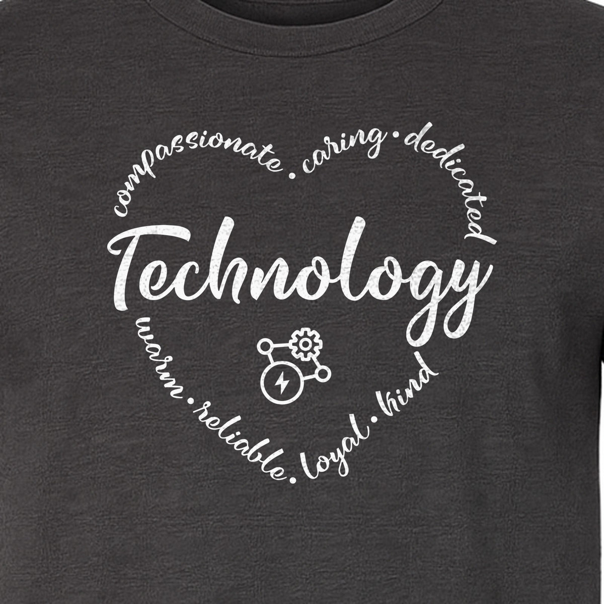 Technology Teacher T-Shirt, Compassionate Caring Dedicated STEM Educator Design for Back to School