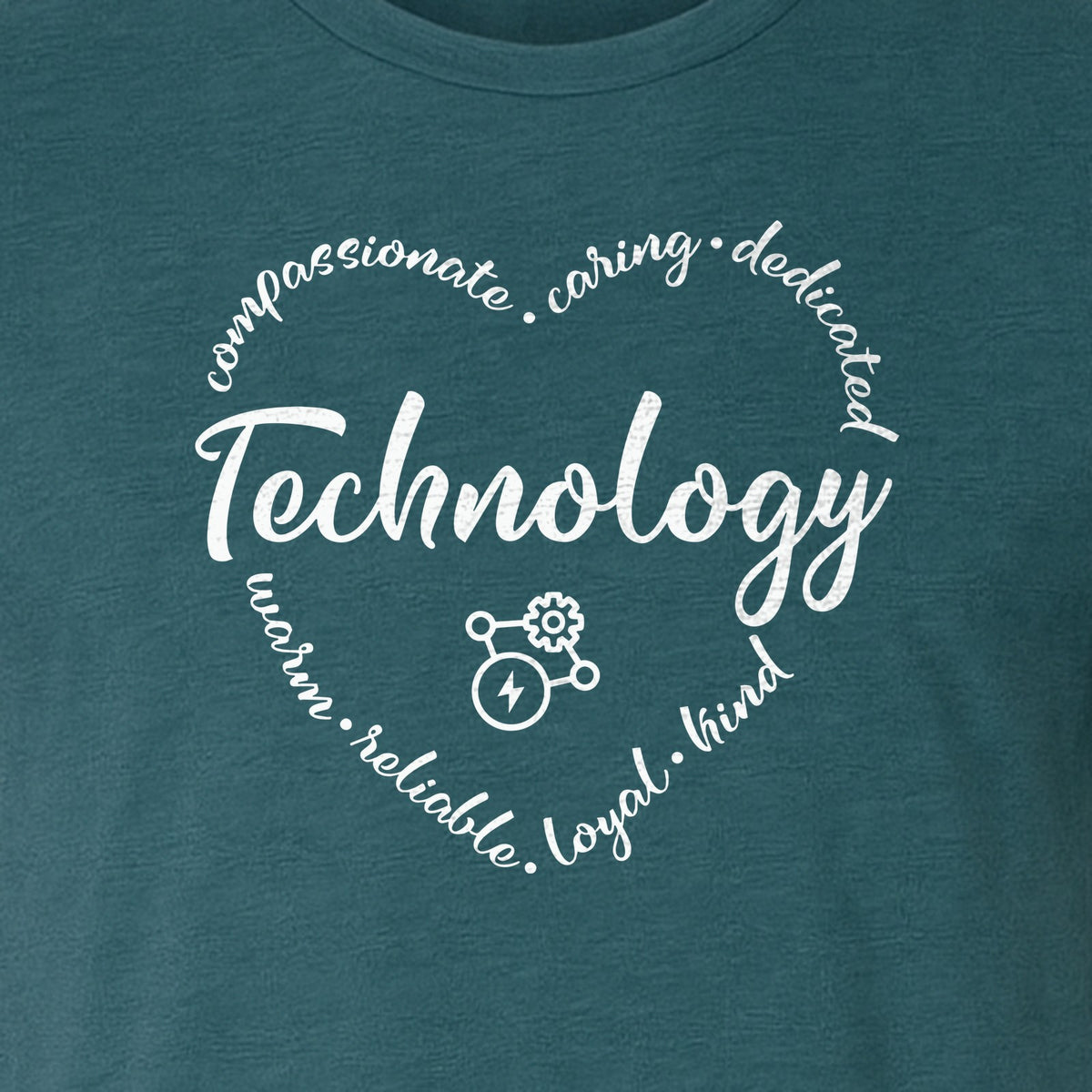 Technology Teacher T-Shirt, Compassionate Caring Dedicated STEM Educator Design for Back to School