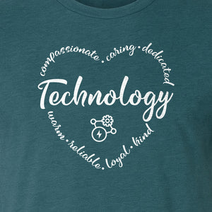 Technology Teacher T-Shirt, Compassionate Caring Dedicated STEM Educator Design for Back to School