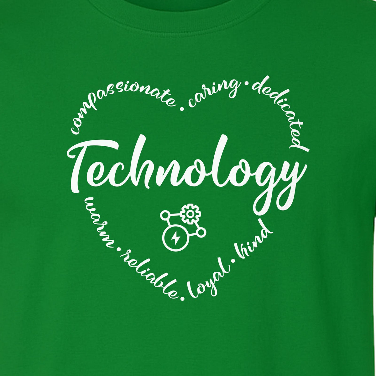 Technology Teacher T-Shirt, Compassionate Caring Dedicated STEM Educator Design for Back to School
