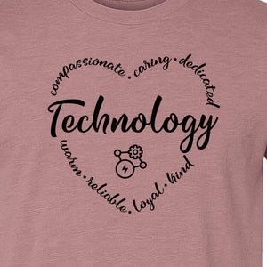 Technology Teacher T-Shirt, Compassionate Caring Dedicated STEM Educator Design for Back to School
