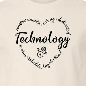 Technology Teacher T-Shirt, Compassionate Caring Dedicated STEM Educator Design for Back to School