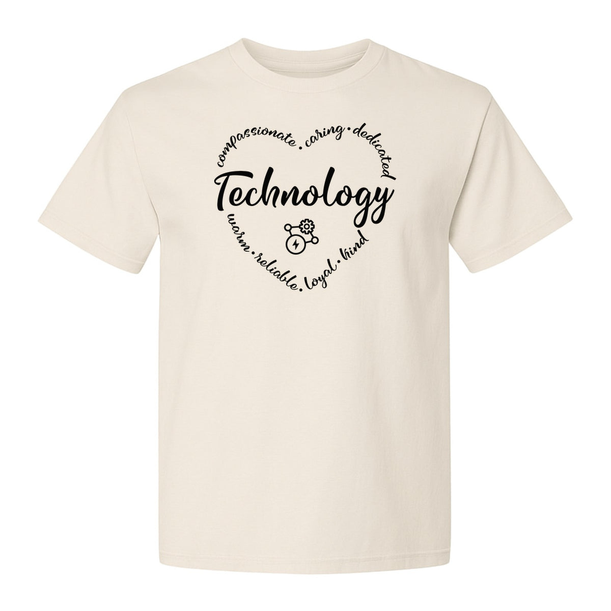Technology Teacher T-Shirt, Compassionate Caring Dedicated STEM Educator Design for Back to School