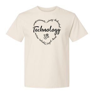 Technology Teacher T-Shirt, Compassionate Caring Dedicated STEM Educator Design for Back to School