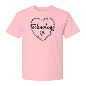 Technology Teacher T-Shirt, Compassionate Caring Dedicated STEM Educator Design for Back to School