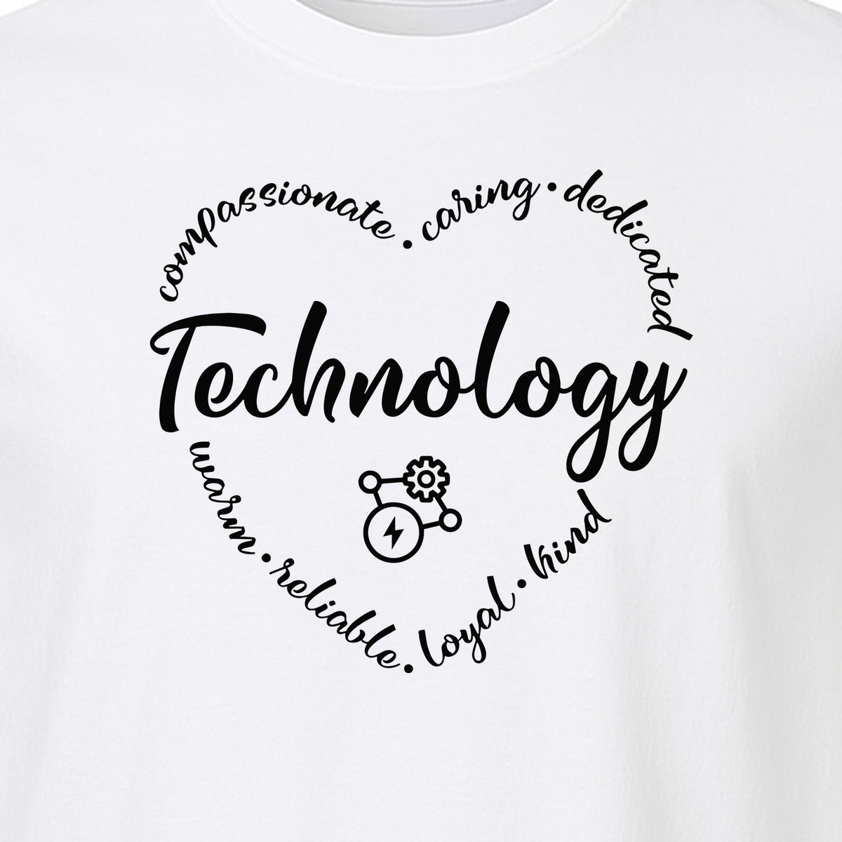 Technology Teacher T-Shirt, Compassionate Caring Dedicated STEM Educator Design for Back to School