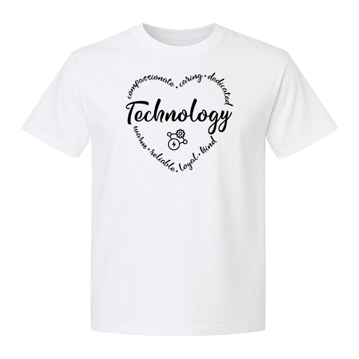 Technology Teacher T-Shirt, Compassionate Caring Dedicated STEM Educator Design for Back to School