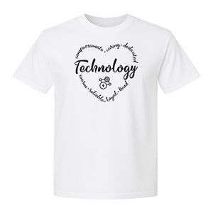 Technology Teacher T-Shirt, Compassionate Caring Dedicated STEM Educator Design for Back to School