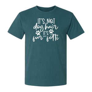 Fur Fetti Dog Mom T-Shirt, Paw Print Quote for Pet Lovers and Animal Parents