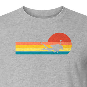 Scuba Diving T-Shirt, Retro Sunset Diver Graphic for Ocean Explorers and Water Sport Fans