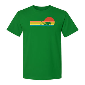 Scuba Diving T-Shirt, Retro Sunset Diver Graphic for Ocean Explorers and Water Sport Fans
