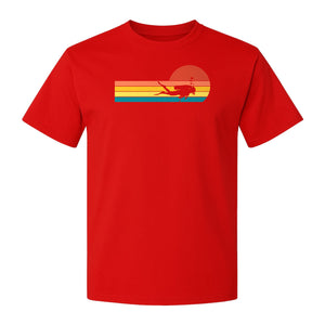 Scuba Diving T-Shirt, Retro Sunset Diver Graphic for Ocean Explorers and Water Sport Fans