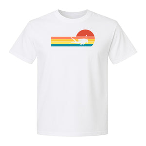 Scuba Diving T-Shirt, Retro Sunset Diver Graphic for Ocean Explorers and Water Sport Fans