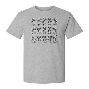 Math Stick Figures T-Shirt, Funny Science Design for Teachers, Students and Equation Nerds