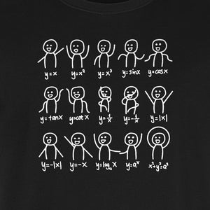 Math Stick Figures T-Shirt, Funny Science Design for Teachers, Students and Equation Nerds