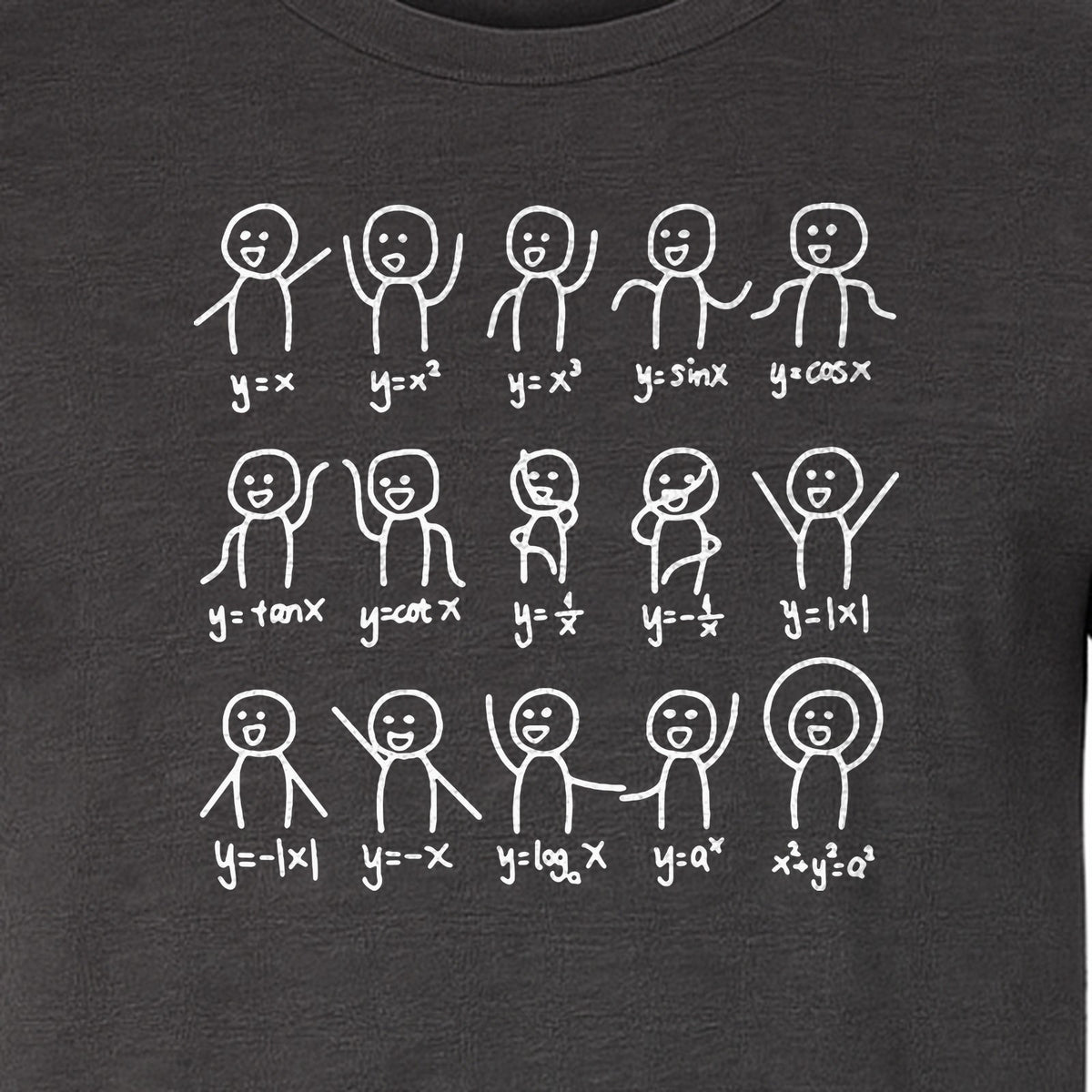 Math Stick Figures T-Shirt, Funny Science Design for Teachers, Students and Equation Nerds
