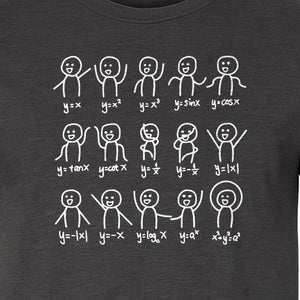 Math Stick Figures T-Shirt, Funny Science Design for Teachers, Students and Equation Nerds