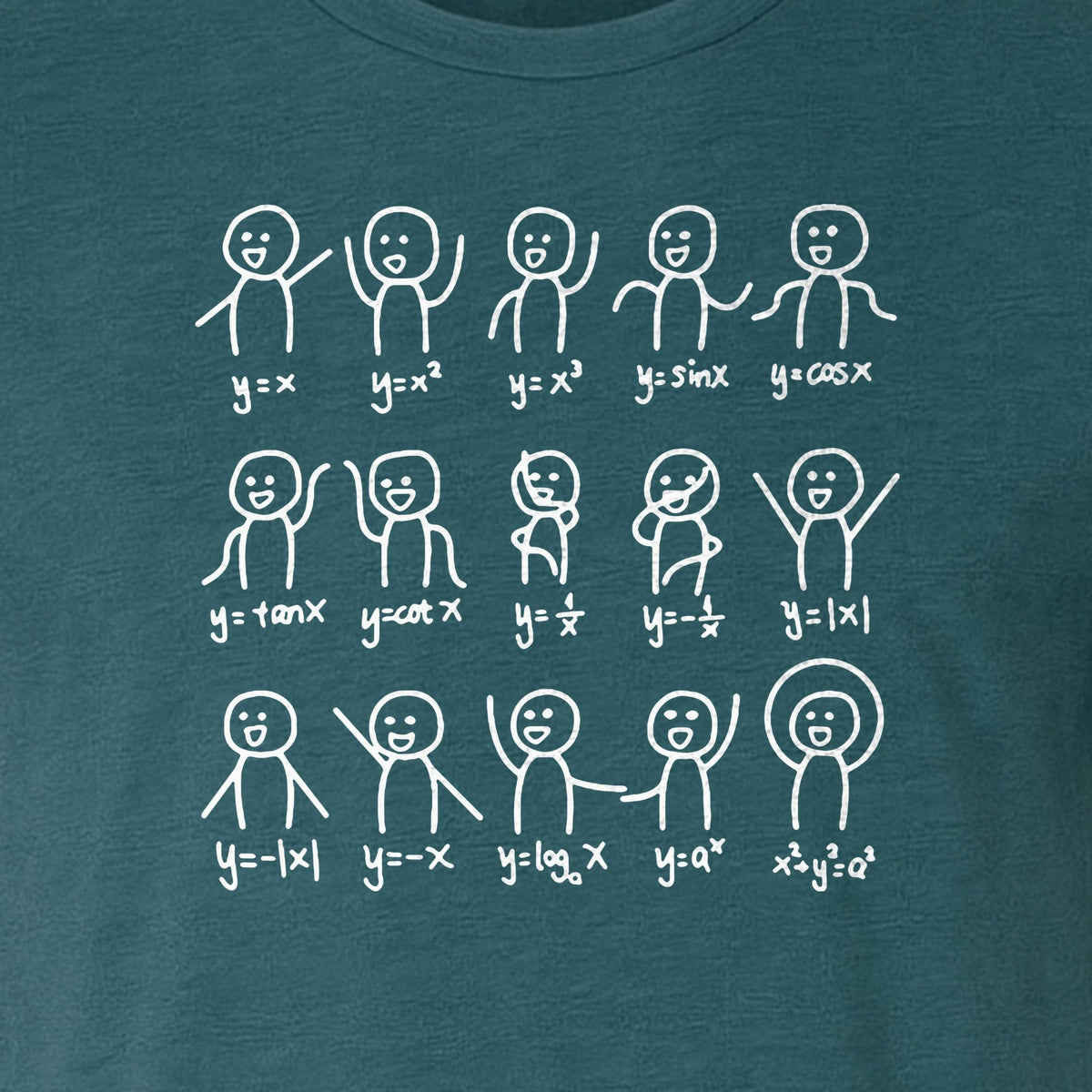 Math Stick Figures T-Shirt, Funny Science Design for Teachers, Students and Equation Nerds